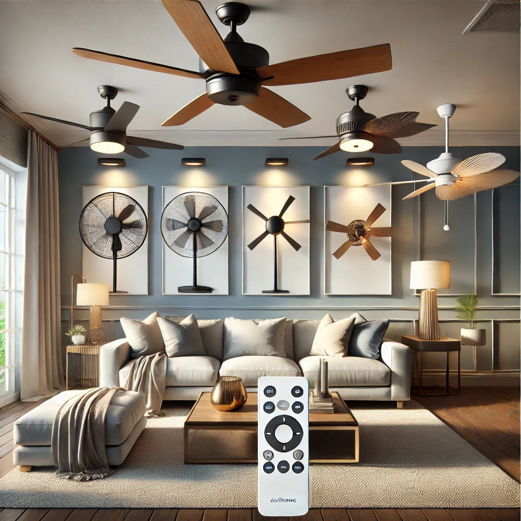 Matthews ceiling fan wall hard-wired remote six-speed