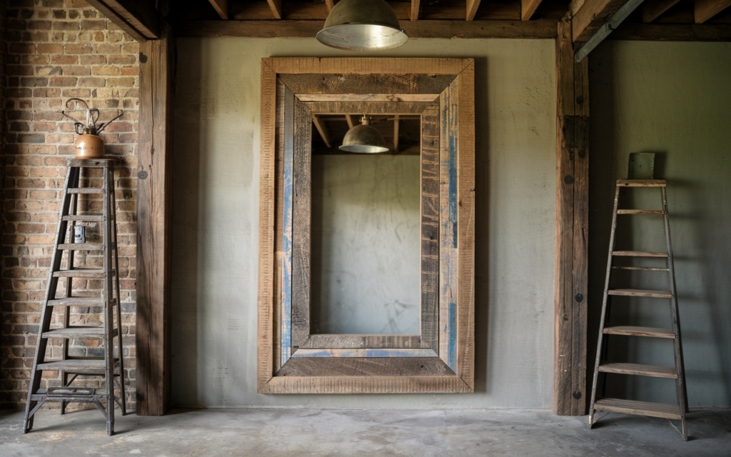  48-inch reclaimed wood mirror 