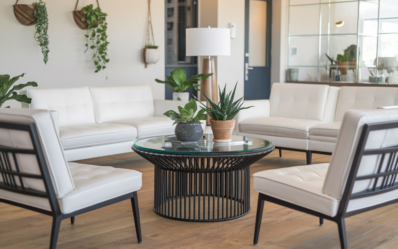 contemporary round cocktail table