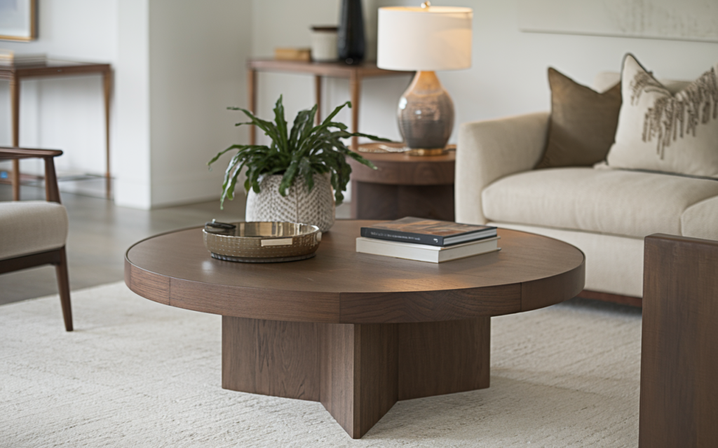 contemporary round cocktail table