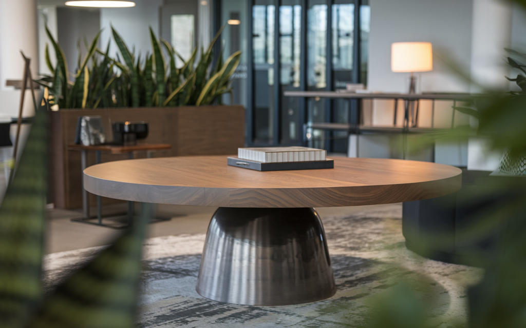 contemporary round cocktail table