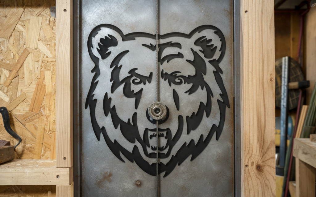 bear head metal zippies screw door