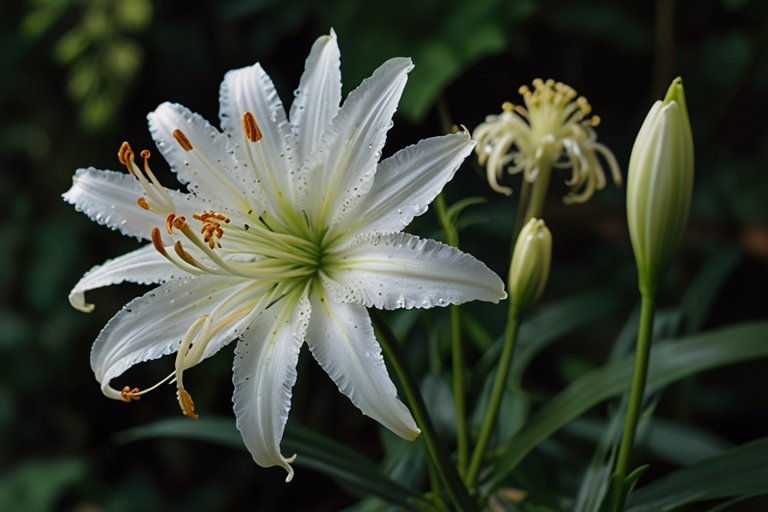 white spider lily