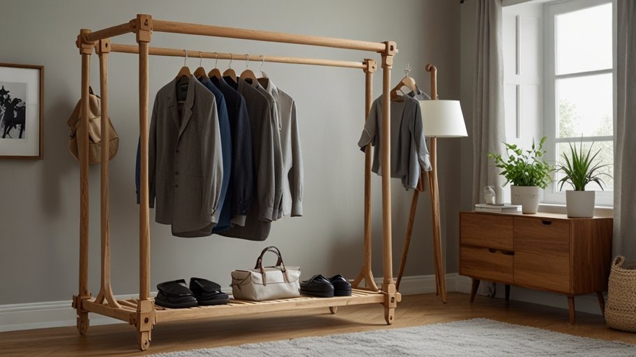 Wooden Garment Rack